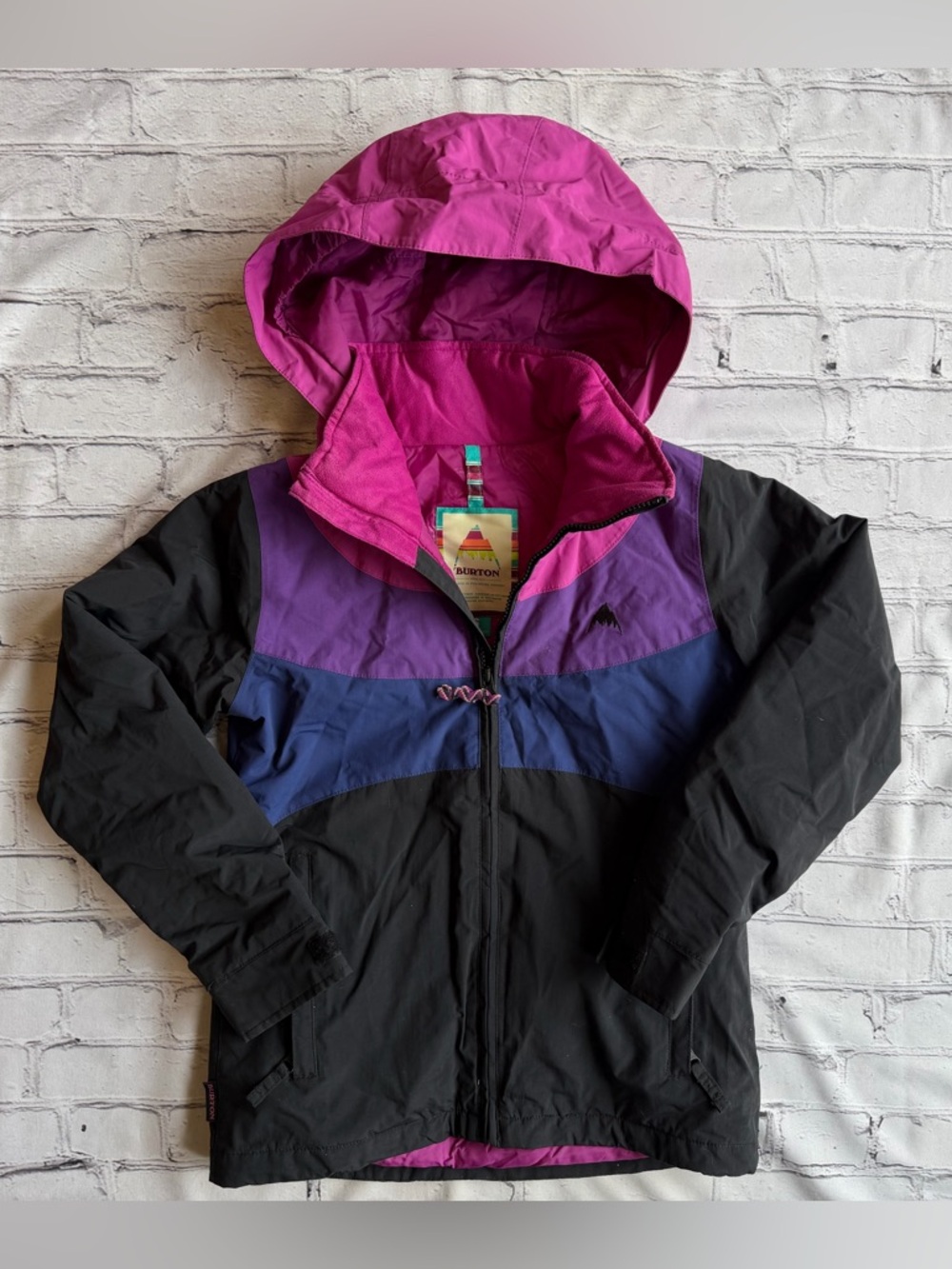 Burton Hart Snowboard Jacket Girls Small Dryride 7/8 Ski Room To Grow Hooded